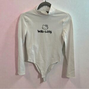 Hello Kitty White Long Sleeve Bodysuit Sz M BNWT